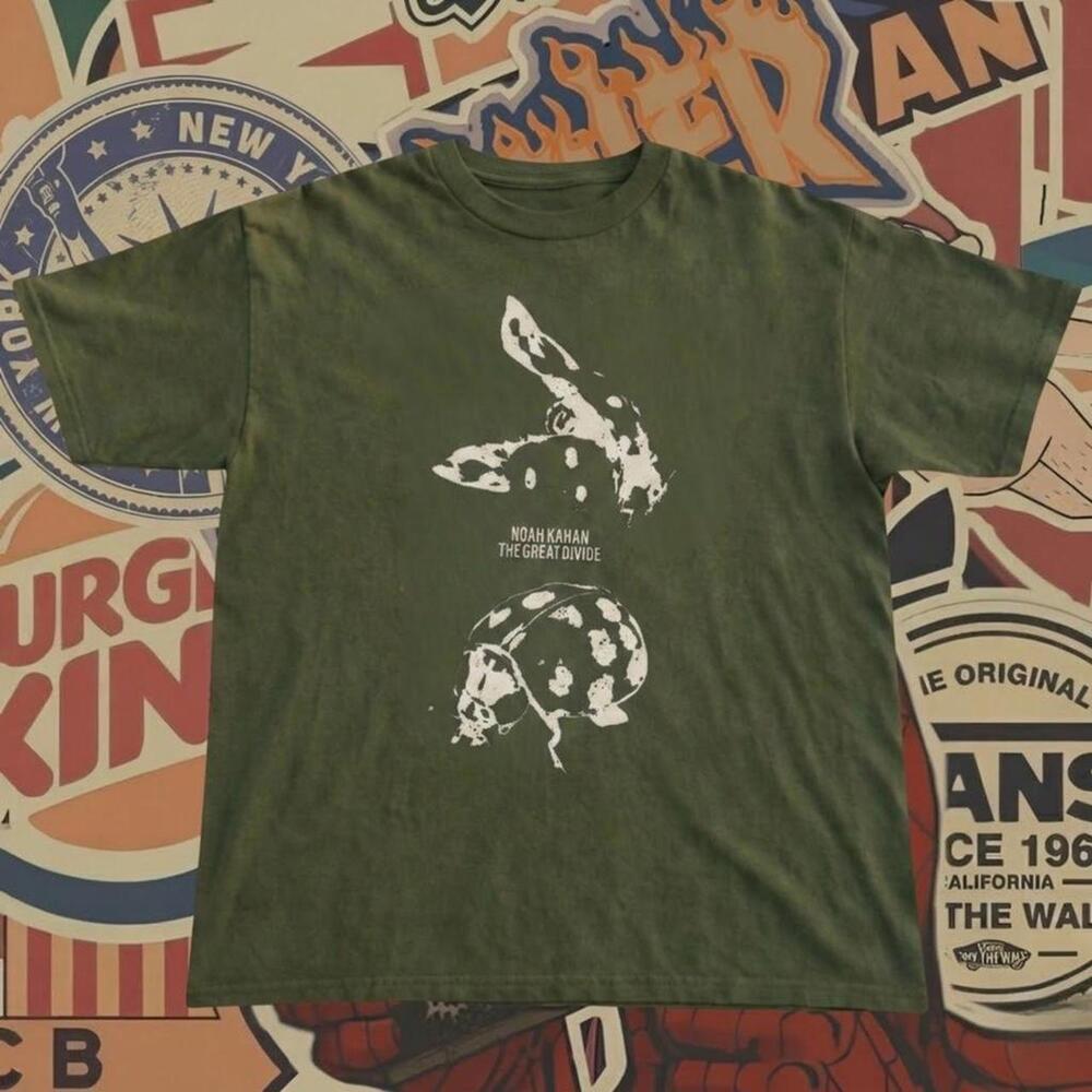 The Great Divide Tour T Shirt Green With White Graphic